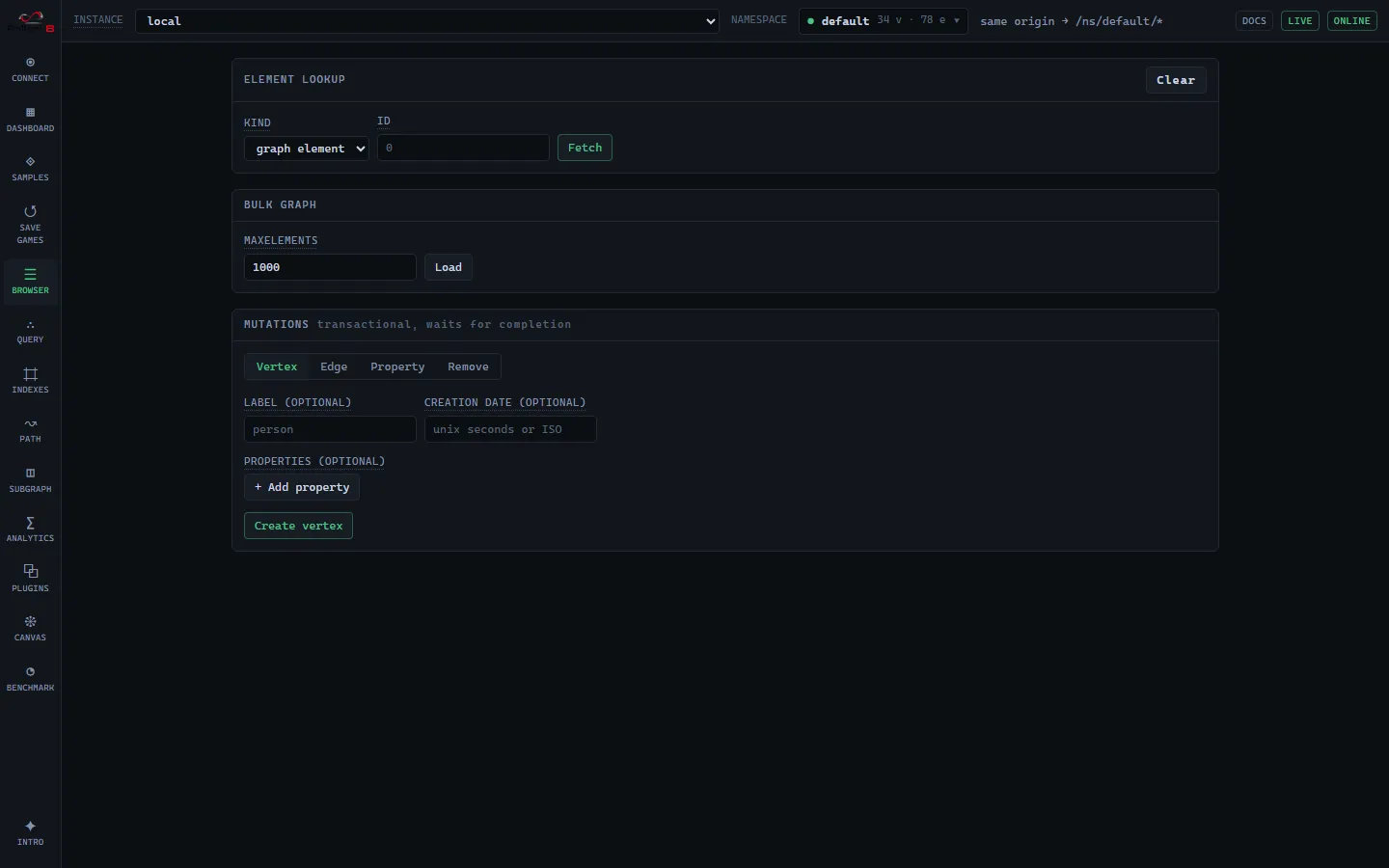 Browser screen